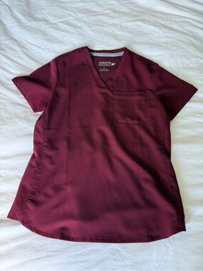 Fabletics Scrub Top Wine